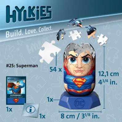 Puzzle 54 el. 3D Hylkies: DC Superman Ravensburger