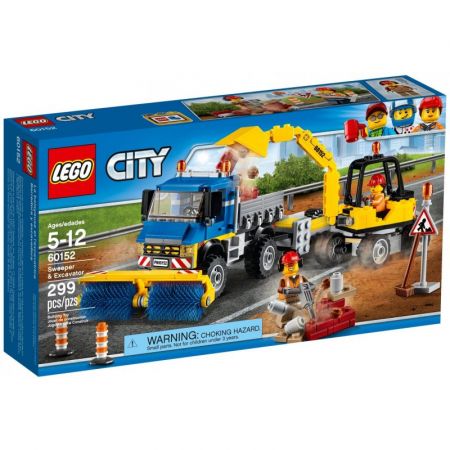 LEGO City Zamiatacz ulicy i koparka 60152