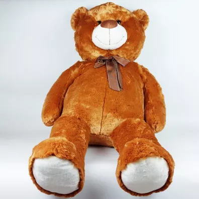 Mi� pluszowy z kokard� 100cm br�zowy Madej