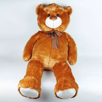 Mi� pluszowy z kokard� 100cm br�zowy Madej