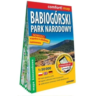 Babiog�rski Park Narodowy mapa turystyczna 1:50 000 laminat midi 2023
