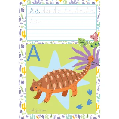 Ksi��ka edu. B5 Literki z dinozaurami  Naklejki SKRZAT 072167 SK