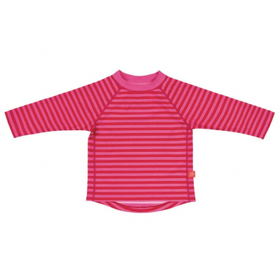Lassig Koszulka do pływania z długim rękawem Pink stripes UV 50+ 0-6 m-cy