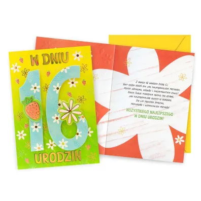 Kukartka Karnet Urodziny 16