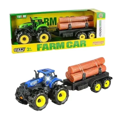 Traktor rolniczy z przyczep� z drewnem Maksik