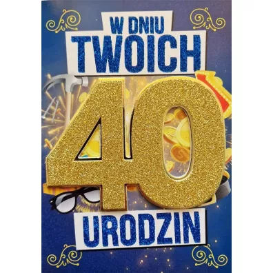 Yeku Karnet Urodziny 40 m�skie