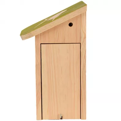 Esschert Design Budka lgowa z zielonym daszkiem dla sikorek