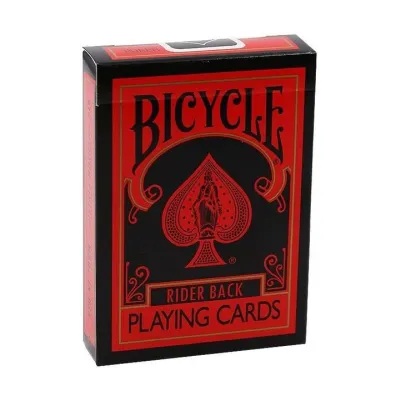 Bicycle Rider Back Reverse, karty do gry, czerwono-czarne