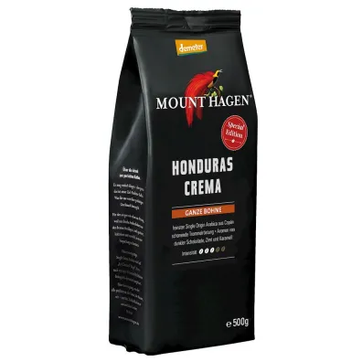 Mount Hagen Kawa ziarnista arabica 100 % honduras crema demeter 500 g Bio