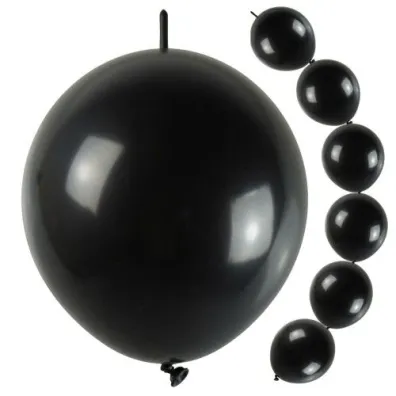 Balony czarne z ��cznikiem du�e 10 szt
