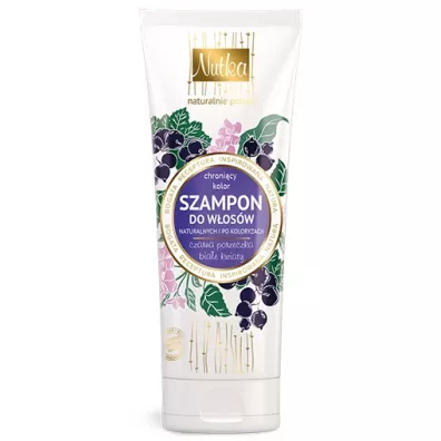 Nutka Szampon do w�os�w naturalnych i po koloryzacji Czarna Porzeczka i Bia�e Kwiaty 222 ml