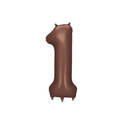 Balon foliowy cyfra 1 86cm mocca