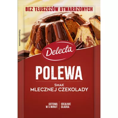Delecta Polewa smak mlecznej czekolady 100 g