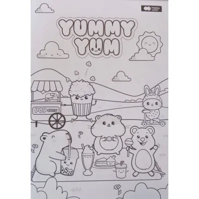 Happy Color Blok ma�ego artysty A4 8 ark Yummy Yum Kapibara