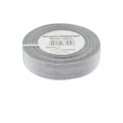 Brewis Wst��ka brokatowa WB25-2 srebrna 22mm x 25m