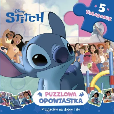 Puzzlowa opowiastka. Przyjaciele na donre i z�e. 5 uk�adanek Disney Stitch