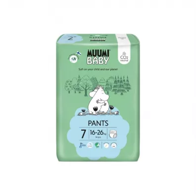 Muumi Baby Pieluchomajtki ekologiczne 7 (16-26 kg) 34 szt.