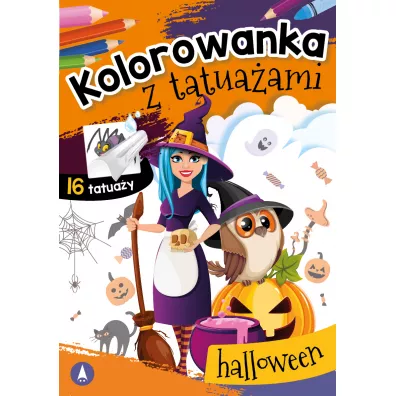 Malowanka A5 Kolorowanka z tatua�ami. Halloween SKRZAT 073041