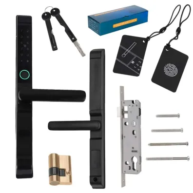 Klamka do drzwi zamek elektroniczny szyfrowy na kod odcisk palca kart�