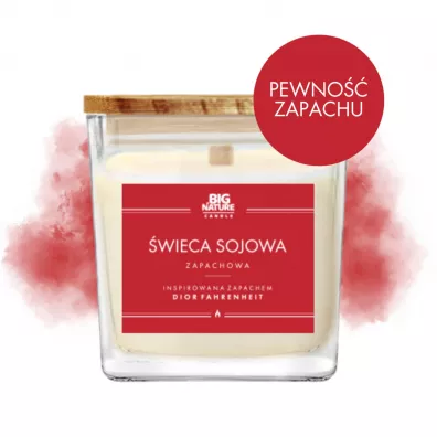Big Nature �wieca sojowa inspiracja zapachowa Dior Fahrenheit 205 g