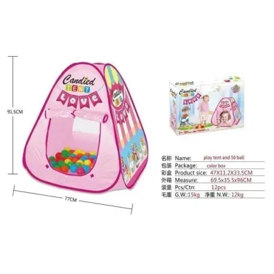 Namiot samorozk�adaj�cy 77cm + 50 pi�ek r�owy