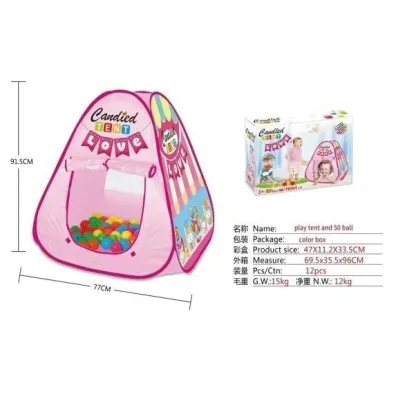 Namiot samorozk�adaj�cy 77cm + 50 pi�ek r�owy