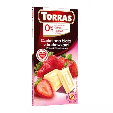 Torras Czekolada bia�a z truskawkami 75 g