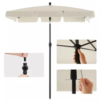 Songmics Parasol ogrodowy 200 x 125 cm