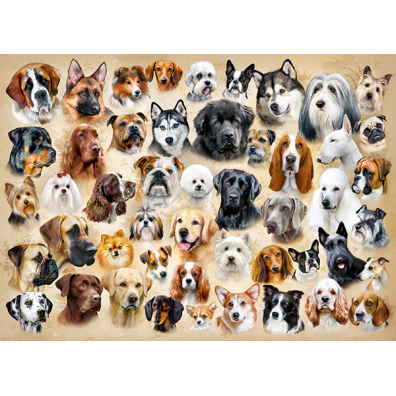 Puzzle 200 el. Collage with Dogs Castorland