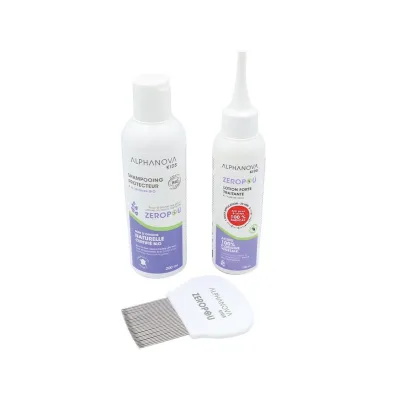 Alphanova Kids, Zeropou, Kompleksowy zestaw przeciw wszawicy 3 w 1 z grzebieniem, balsam i szampon
