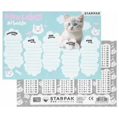 Starpak Plan lekcji z tabliczk� mno�enia Kotki 2 25 szt.