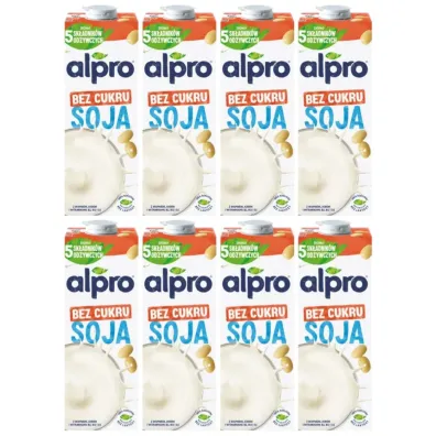 Alpro Nap�j sojowy nies�odzony zestaw 8 x 1 l