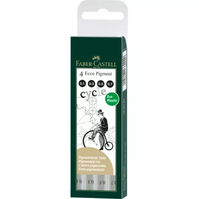 Faber-Castell Cienkopisy Ecco Pigment 4 szt.