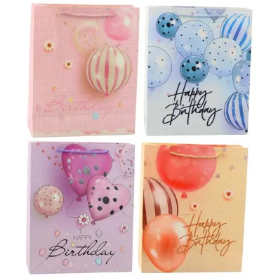 LeanToys Torebka prezentowa mix 32x26x12cm