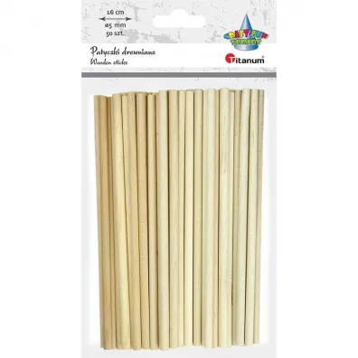 Titanum Drewniane patyczki okr�g�e 5 x 160 mm