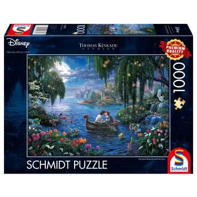 Puzzle 1000 el. Ma�a Syrenka i ksi��� Eryk (Disney) G3