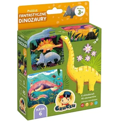 Puzzle Fantastyczne Dinozaury Bright Junior Media