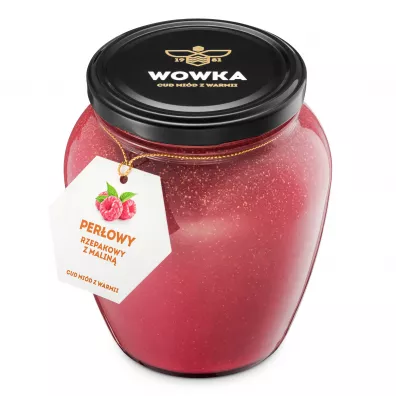 Wowka Mi�d Per�owy kremowany z malinami 720 g