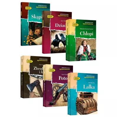 Pakiet lektur: Sk�piec, Dziady, Ch�opi, Zbrodnia i kara, Potop, Lalka