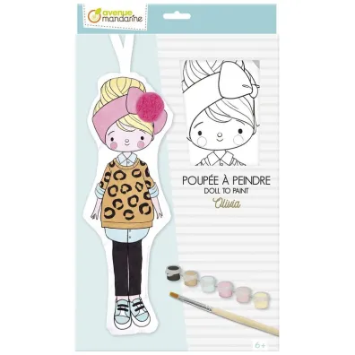 Lalka Olivia z materia�u do pomalowania Avenue Mandarine