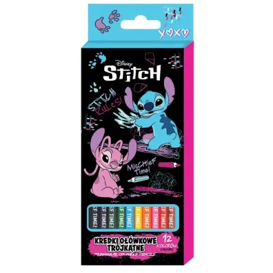 Beniamin Kredki o��wkowe tr�jk�tne Stitch Black 12 kolor�w