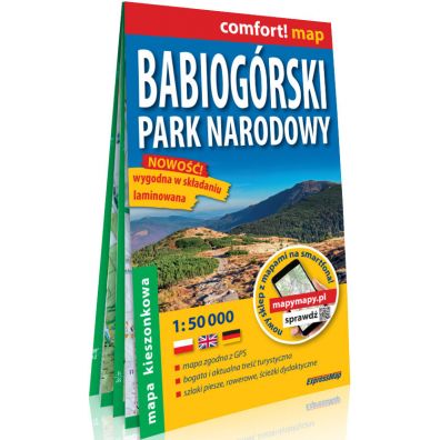 comfort!map Mapa turystyczna Babiogrski Park Narodowy 1:50 000
