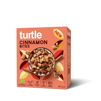 Turtle Poduszki zbo�owe cynamonowe 30% mniej cukru 300 g Bio