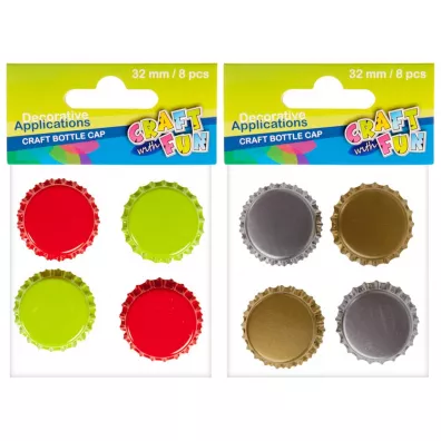 Craft with Fun Ozdoba dekoracyjna metalowe Kapsle 373344