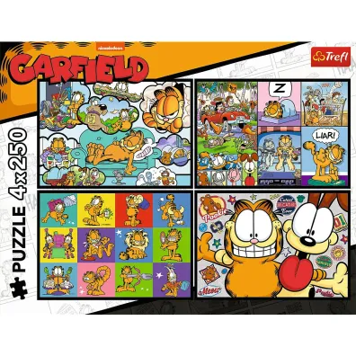 Puzzle 4x250 el. Garfield nie lubi poniedzia�k�w Trefl