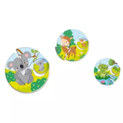 Puzzle okr�g�e 6 el. Montessori Baby Lisciani