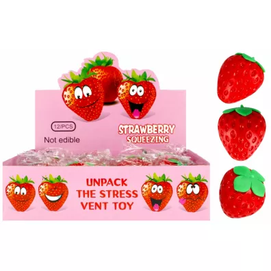 Wyciskana Truskawka antystresowa MEGA CREATIVE 511570