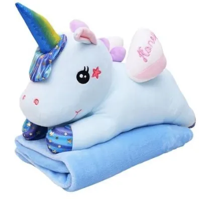 Maskotka przytulanka jednoro�ec niebieski 55cm LeanToys