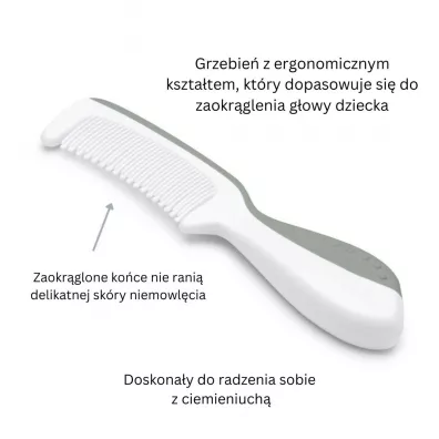 Nuvita Zestaw dla dzieci: szczotka i grzebie�, Powder Blue