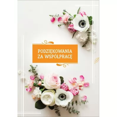 Kartka okolicznociowa Podzikowania za wspprac